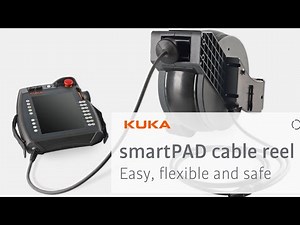 The smartPAD cable reel system, from KUKA