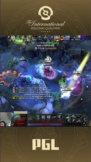 TOTAL CHAOS IN TEAMFIGHT! jedd drops an ultra kill to finish them! #pgl #TI15 #dota #dota2 #дота