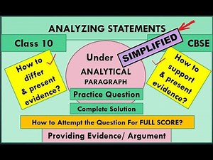 Analyzing Statement- Analytical Writing Class 10 CBSE