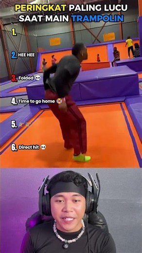 What happens when a kid forces their way onto the world's largest trampoline 😱 #shorts