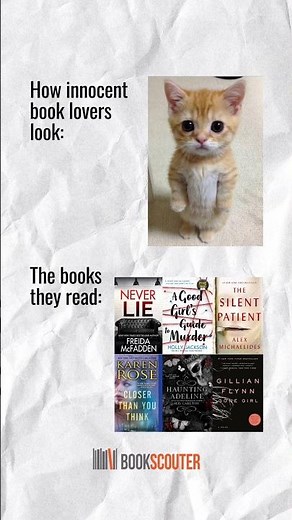 ❤️ if you are 🐱✨ outside & 🔪😈 inside. Save money on your next read with BookScouter.com 😁