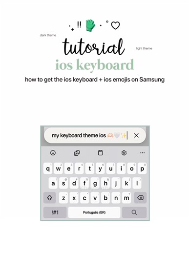 ⋆˚𖹭 iPhone keyboard on Samsung 😱✨ (same in light and dark) · tutorial on (heyisiinha) on youtube! #customization #keyboard #ios #viral #foryoupage
