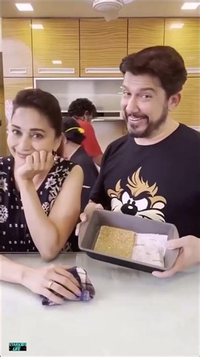 Madhuri Dixit learns cook for sister-in-law to eats hubby Shri Ram Nene food #shorts #youtubeshorts