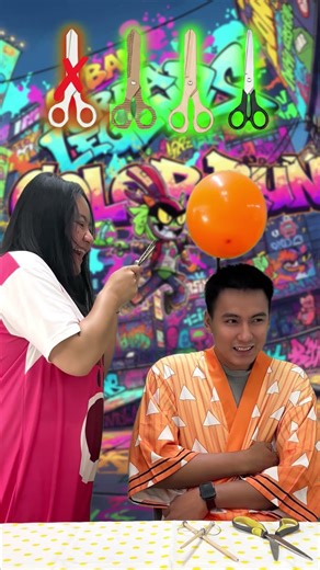 Scissor prank goes wrong 😂 #prank #couple #shorts