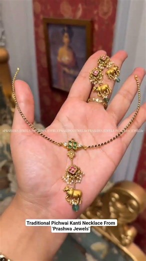 Traditional Pichwai Kanti Necklace From 'Prashwa Jewels'