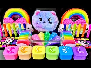[ASMR] My BEST Cute Cat Slime Video Collection . Most Satisfying Slime (857) 고양이슬라임