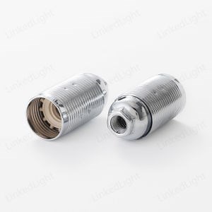 [Hot Item] Chrome E14 Metal Light Bulb Socket Lamp Holder for Retro Lamps