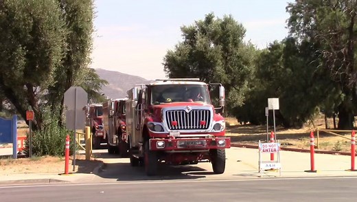 Cal Fire TCU Strike Team leaving the ICP for the #rabbitfire #striketeam #wildfire #wildlandfirefighter #calfire #fyp