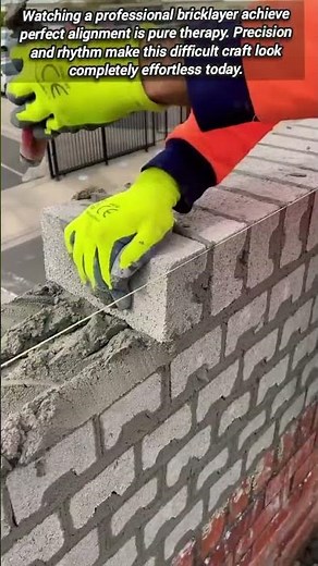 ​Watch This Expert Bricklayer Build A Perfect Masonry Wall