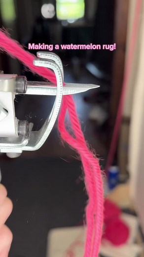 🍉 Cant wait to finish this tomorrow! And I made a page for my rugs! @bugginbrooksrugs 🍉 #fypシ #rugtok #tuftingrugs #rugtufting #tuftingmachine #tufting #rugmaking #customrugs #satisfying #handmade #tuftinggun #foryoupage