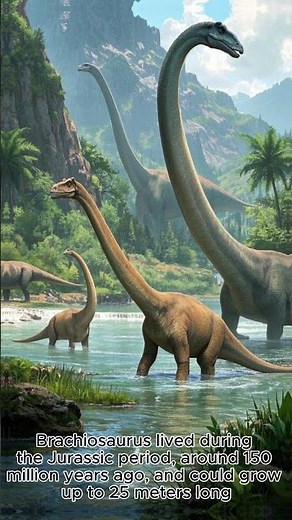 Brachiosaurus: The Unique Giant of the Jurassic Era! #Brachiosaurus #Dinosaurs #PrehistoricLife