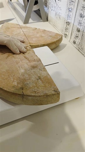 NEW CHEESE ALERT!! Marbre des Alpes... a slightly stinky French cheese made in the foothills of the Alps. Thermalized cows milk with a layer of vegetable ash and a tacky rind. The cheese is semi soft and full of flavor!! Made similar to Morbier and dare I say better tasting? 😬 This would pair perfectly with Frangy white wine and any Pinot Noir. Perfect for melting!! | The Boulevard Market