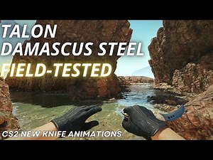 Talon Knife Damascus Steel (Field-Tested) | CS2 Skin Showcase with NEW Animation