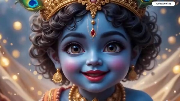 Jaya Janardhana Krishna Radhika Pathe | Baby Krishna version |Devotional Songs | Ai video
