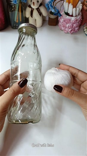 DIY Flower vase with thread⚱️🌸#shorts #diy #craft #art #handmade