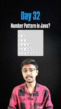 Day 32: Number Pattern in Java 🔢 | Learn Java in Marathi | Pattern Programs Explained 🚀