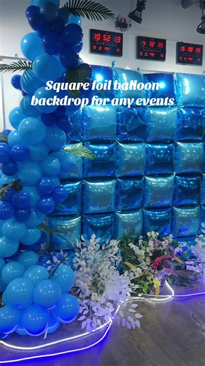 Square Foil Balloon Backdrop for Events