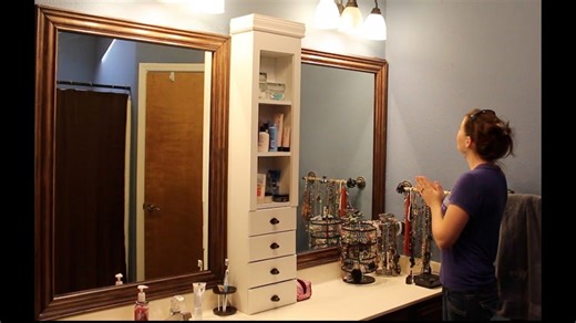 Transform your bathroom mirror with extra storage