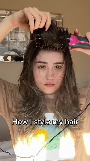 How to Style 90s Layers and Curtain Bangs with Revlon Brush