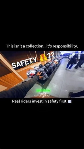 That's how real bikers ride with safety 🦺🙌🏻📈.| #motovlog #safetygear #helmet #shortfeed #short