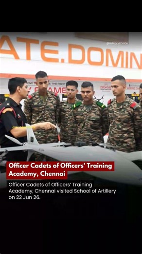 Officer Cadets of Officers’ Training Academy, Chennai visited School of Artillery #shorts