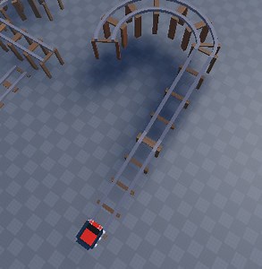 Keeping cart aligned with track