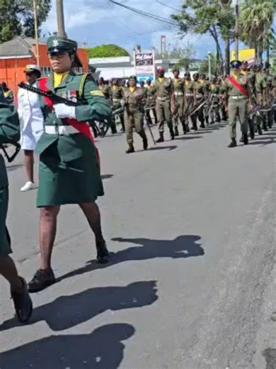 🇧🇧Eyes right! #Scenes from National Heroes' Square, where Prime Minister Mia Amor Mottley received a salute from the armed and unarmed troops on parade. Among them were the Barbados Landship, the Fire Cadets and the Barbados Youth Advance Corps. #BarbadosIndependence #Independencecelebrations #Barbadosat59 #Barbados 📸: A. Reid & A. Husbands/BGIS | Barbados Government Information Service