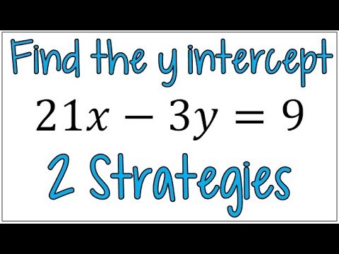 Two Strategies to Find the Y-Intercept of a Linear Equation