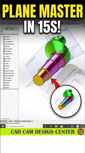 How to Create a Tangent Plane in SolidWorks | Quick Tutorial 💫 #shorts #youtubeshorts