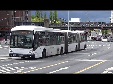 XXL Buses – Giants on the Streets of Hamburg (Line 5, Van Hool AGG300, Mercedes CapaCity L)