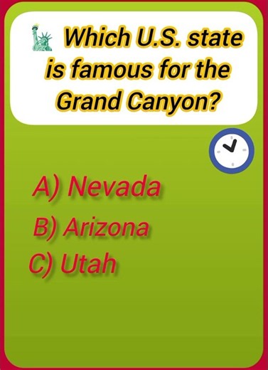 CAN YOU NAME THE STATE WITH THE GRAND CANYON? 🏜️