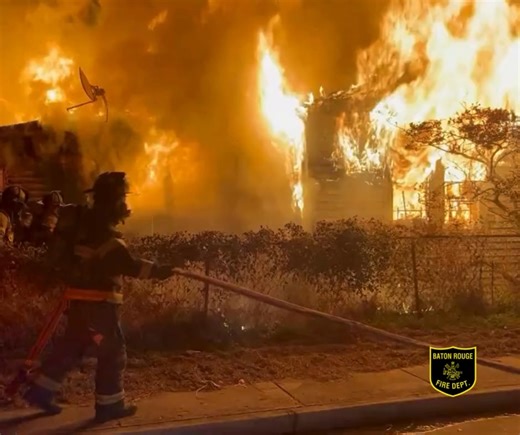 🔥 Overnight House Fire 🔥 At approximately 2:09 a.m., the Baton Rouge Fire Department responded to a structure fire involving a single-story residence. Firefighters arrived to find heavy fire showing from the front and side of the home. Due to fire conditions, crews transitioned to a defensive fire attack. The fire was brought under control at 2:38 a.m. Firefighters were able to stop the spread of the fire to neighboring homes, but the affected structure is considered a total loss. No injuries 