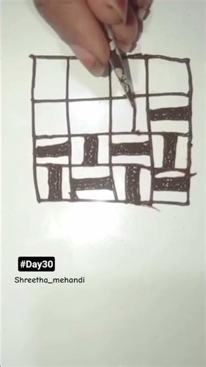 beautiful check design❤️✨ try it 💗#90dayschallenge💯#easy #mehandiart #henna #mehandi