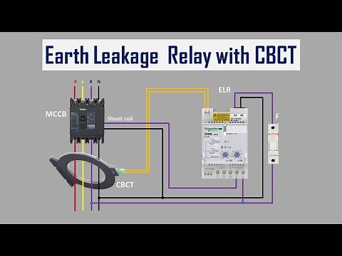 Earth Leakage Relay with CBCT connection diagram ‪@CircuitInfo‬