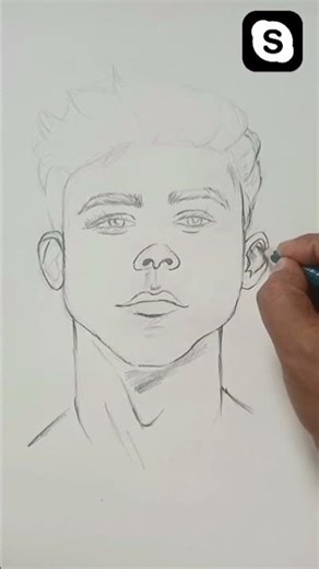 How to draw and sketch a face in a very easy way. #justsketchme #quickdrawing