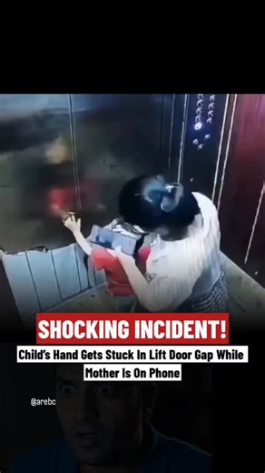Are Bc™ 1m on Instagram: "A frightening incident involving a young child has sparked fresh concerns over elevator safety. The child’s hand got trapped in the narrow gap of a lift door while his mother was reportedly on the phone!..."