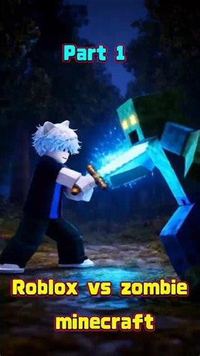 awal mula sebelum pertarungan, roblox vs zombie minecraft part 1#shortsfeed