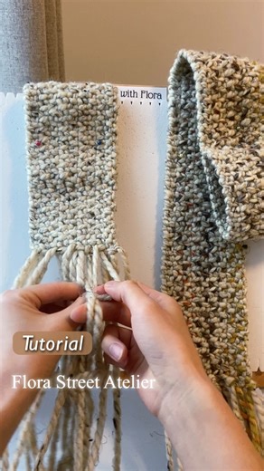 Following the tutorial I shared recently? How’s it going so far? 🤍 Full step-by-step macrame keyhole scarf tutorial is on my Patreon Macrame with Flora. Comment TUTORIAL if you want to make it too👇 | Flora Street Atelier