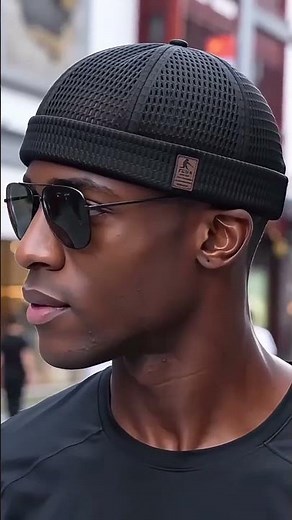 Men’s Breathable Brimless Docker Hat – Lightweight Mesh Skull Cap for Summer Outdoor Wear
