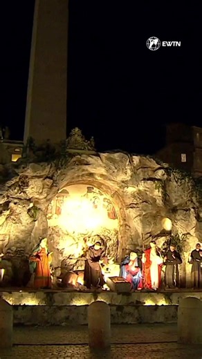 154K views · 29K reactions | The Vatican unveiled its annual Nativity scene in St. Peter’s Square on Saturday evening, Dec. 9. The creche pays tribute to the first Nativity Scene set up by St. Francis of Assisi in the hamlet of Greccio 800 years ago, in 1223. Source: EWTN Vatican | Queen of Peace Parish, Redemptorist - Diocese of Bacolod | Facebook
