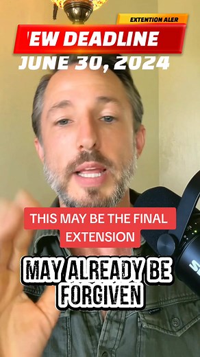 New Extended Deadline for Forgiveness June 30, 2024 PLEASE BE ADVISED THAT THIS MAY BE THE FINAL EXTENSION GRANTED. According to the latest guidance from the U.S. Department of Education, individuals seeking to consolidate their loans for the adjusted benefits must submit their loan consolidation applications by the new deadline of June 30, 2024. As per Income-Driven Repayment (IDR) plans, borrowers can qualify for student loan forgiveness after 20 or 25 years of consistent payments. Traditional