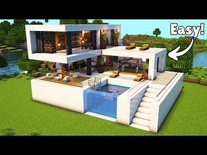 Build a Mansion Modern House in Minecraft
