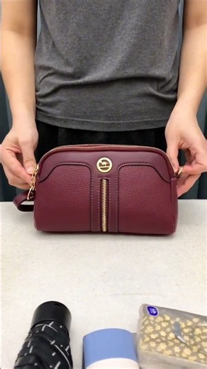 Soft Leather Multi-Pocket Crossbody Bag | Elegant Shoulder Handbag for Everyday Use #shortsfeed