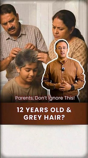 Don't ignore grey hair in your kid #parentalert #healthtips #dermatology