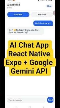 Build AI Boyfriend ❤️ & Girlfriend Chat App 🤖 with React Native Expo + Gemini API #shorts