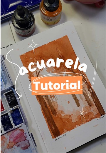Tutorial fácil de paisaje en acuarela para principiantes
