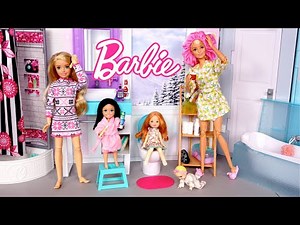 Barbie Doll Family Toddler Vacation Morning Routine
