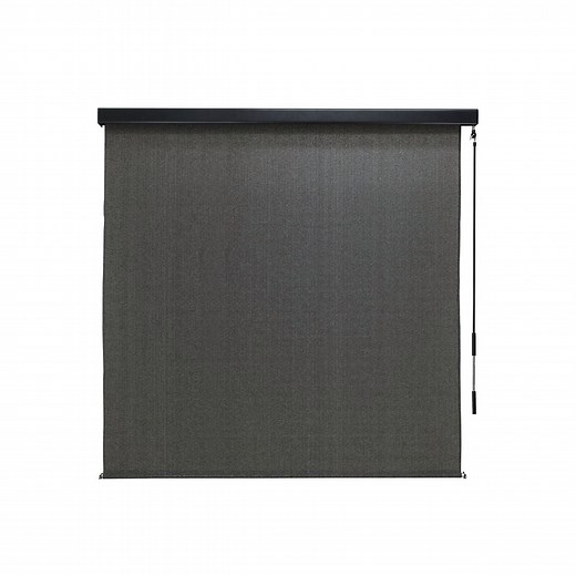 Coolaroo 2.4 x 2.4m Charcoal Crank Operated Outdoor Blind With Premium Pelmet