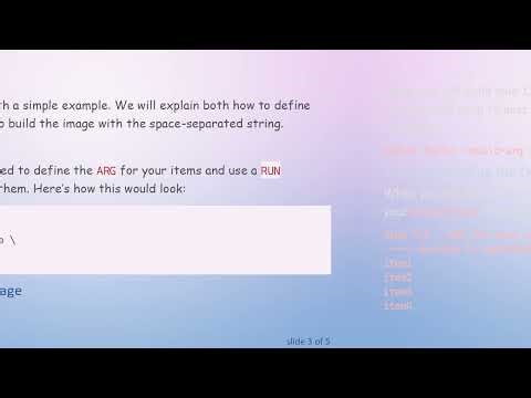 How to Pass an Array into a Dockerfile and Loop Through It