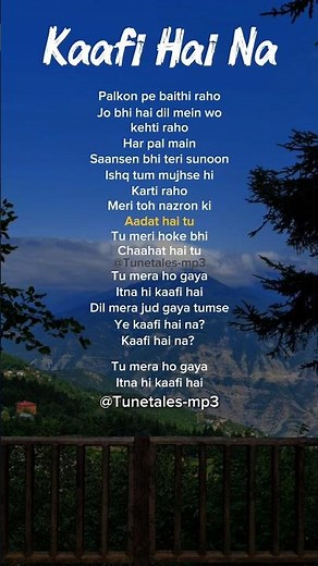 Kaafi Hai Na[Lyrics] - Musafir Cafe #musafircafe #lyrics #trending #viral #fyp #explore